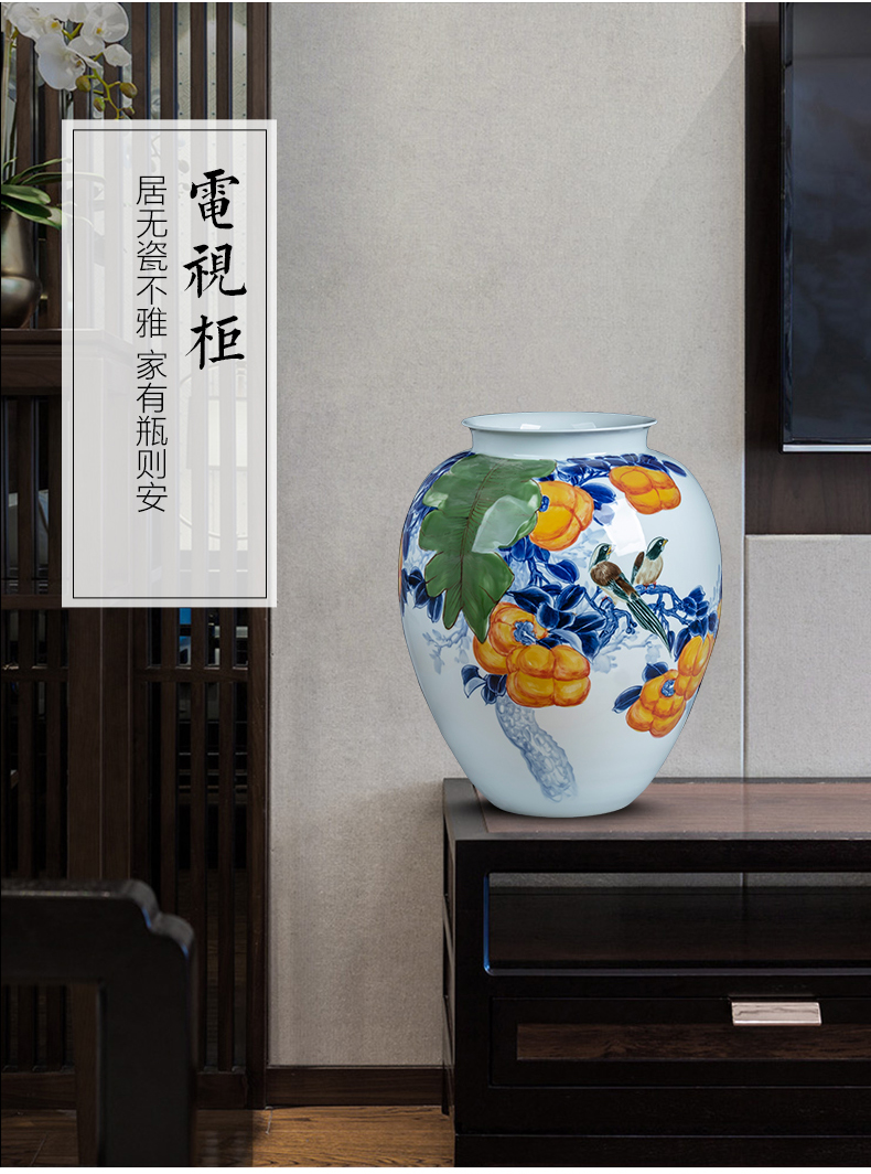 Jingdezhen ceramics hand - made gulp the best vase of new Chinese style home club sitting room adornment is placed