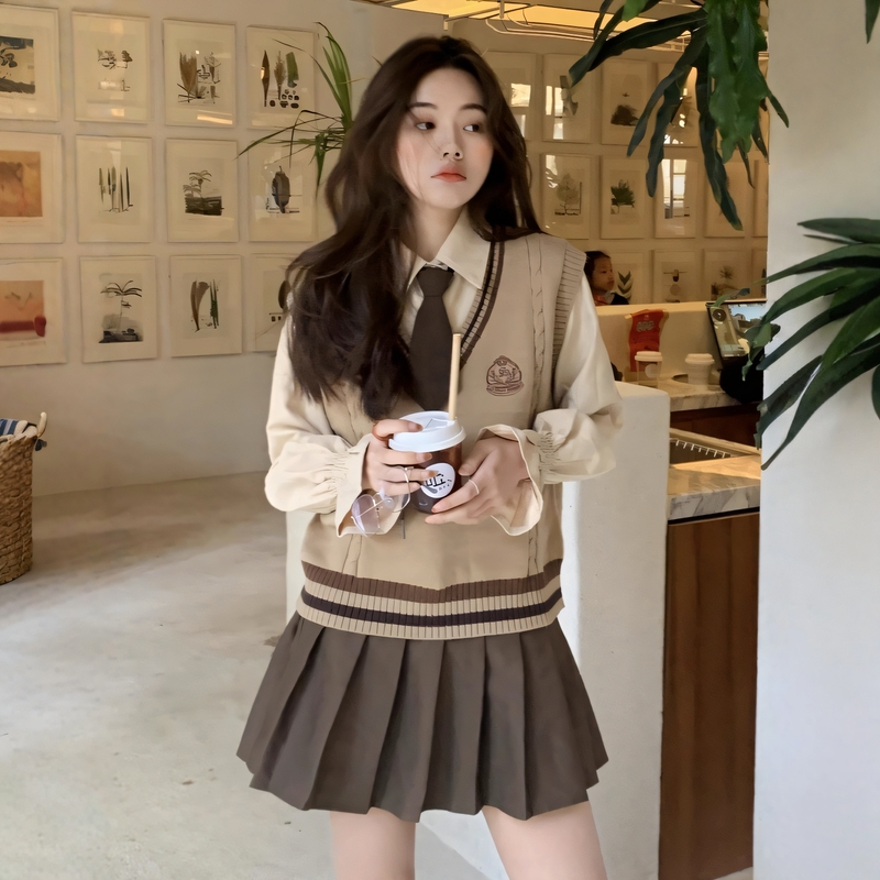 Universal Studios American College Style Miu-Style Disney Amusement Park Jk Uniform Set Dress Outfit for Adults Spring and Summer