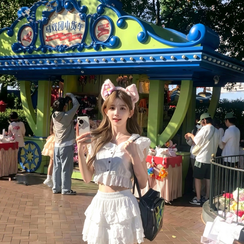 Universal Studios American-Style College-Style Miu Series Disney Amusement Park Jk Uniform Set Dress Outfit for Adults Summer