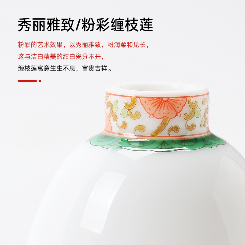 The Escape this hall pure manual white porcelain master cup single cup small jingdezhen ceramic cups hand - made famille rose tea sample tea cup