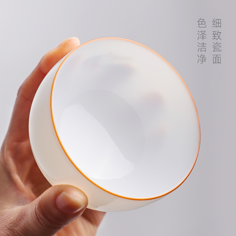 The Escape this hall manual jingdezhen kung fu tea cups ceramic sample tea cup large master cup single pastel kung fu tea set