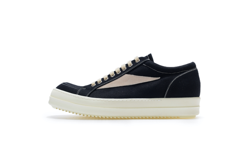 Rok Produced Owens Ramones Ro Infringing Denim Vintage Low-Top Men's Shoes Dark Rick Rok Produced Owens Ramones Ro Infringing Denim Vintage Low-Top Men's Shoes Dark Rick