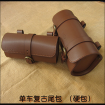 TweedRun British retro bicycle tail bag Riding motorcycle motorcycle saddle tool hanging bag Leather hard bag