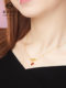 New Year's Gift: Pure Gold Necklace from Cai Bai, Oriental Garden Bloom Series, Cherry Blossom Chain Brand