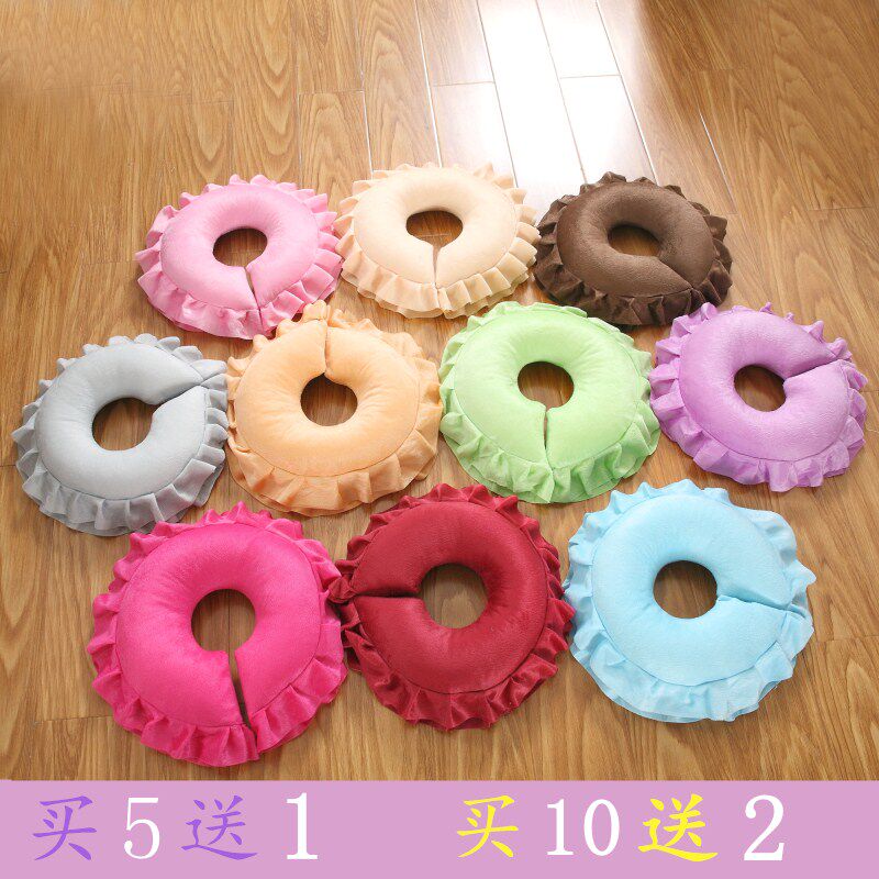 Beauty salon U type Neck Pillow Beauty Groveling Pillow Bed Pillow Face Cushion Removable Wash Massage Bed Beauty Bed Cover Dongle Pillow