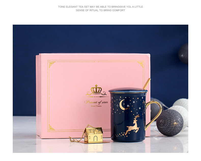 Prince brutalist animals delicate individuality creative trend ceramic cup coffee cup, mark cup with a spoon
