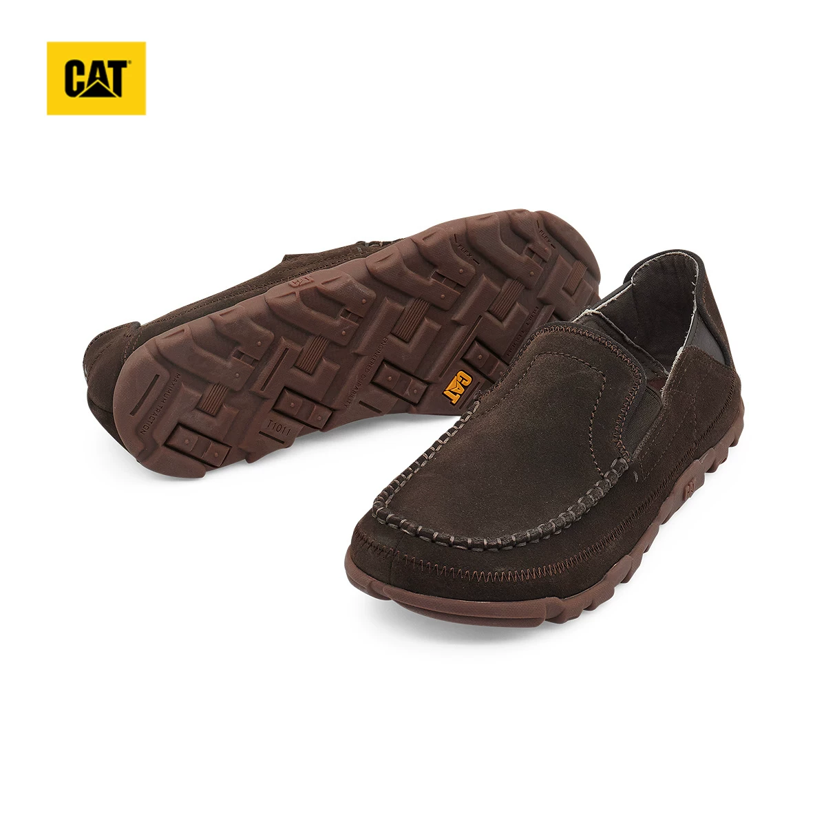Кожаные лоферы CAT для отдыха