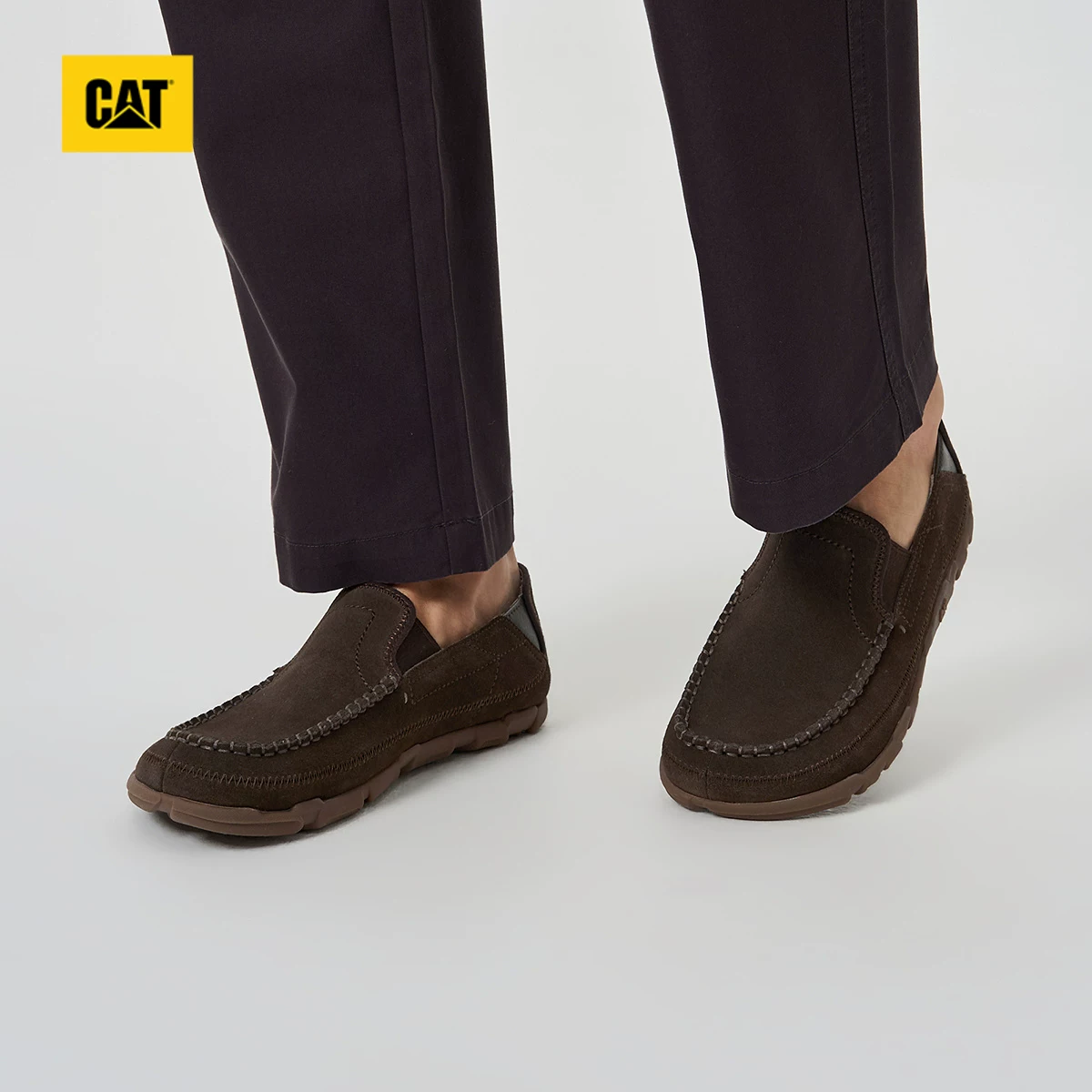 Кожаные лоферы CAT для отдыха
