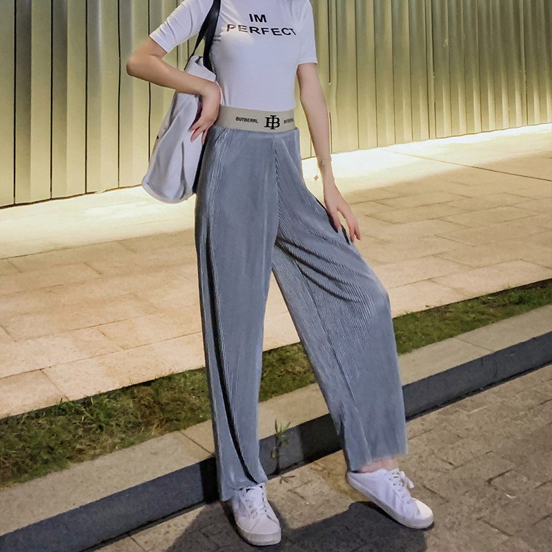 odeyang 欧媞雅 19年夏季款 冰丝坠感 牙签褶高腰显瘦 女式阔腿裤 天猫优惠券折后￥19.8包邮（￥59.8-40）多色可选