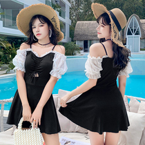 Swimsuit womens summer 2021 new hot spring cover belly conservative one-piece fairy student cute Japanese Korean ins seaside