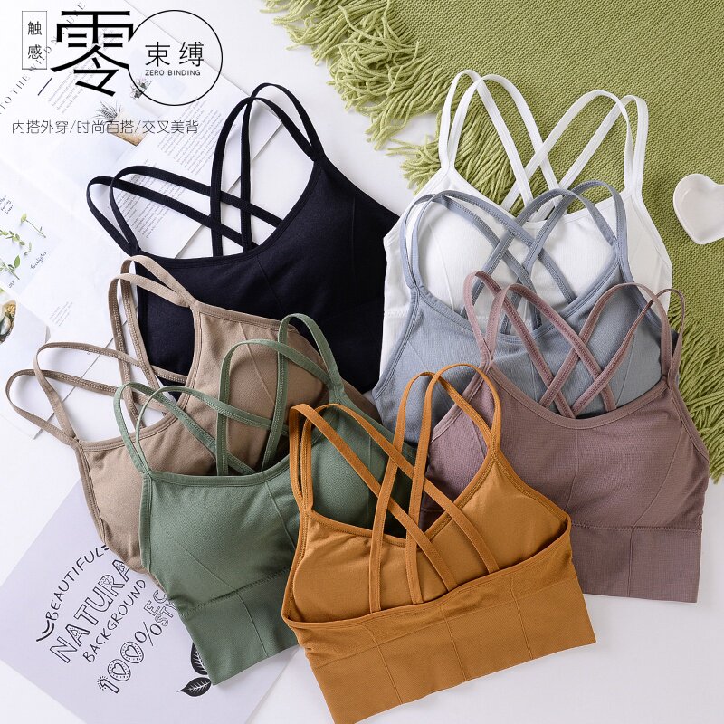 Swimsuit women's tops and underwear single piece 2021 new hot spring small chest gathered to reveal chest belt chest pad conservative and can be launched into the water