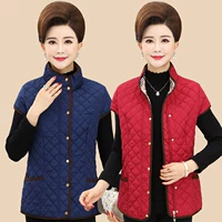 Áo vest nữ trung niên và tay ngắn mùa đông Quần áo của mẹ mới cộng với áo khoác cotton Phụ nữ trung niên xuống áo vest cotton thời trang công sở hàn quốc