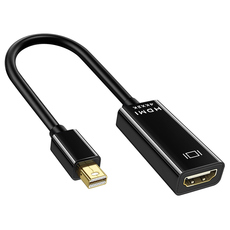 Кабель HDMI minidp转hdmi母头高清线1.4转换器迷你dp公转hdim线显示器屏4k接口连接线投影仪转接头苹果电脑mac微软笔记本