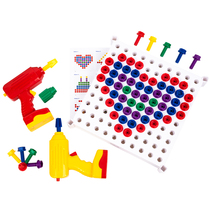 FritzS childrens electric drill screw toy nut combination building blocks puzzle hands-on assembly boy simulation