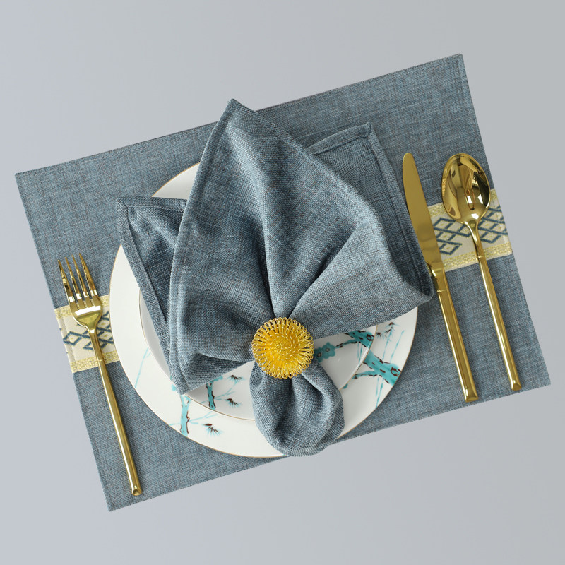 Dream lover western food mat new Chinese style heat insulation mat table mat bowl mat fabric high-end luxury tray mat customization