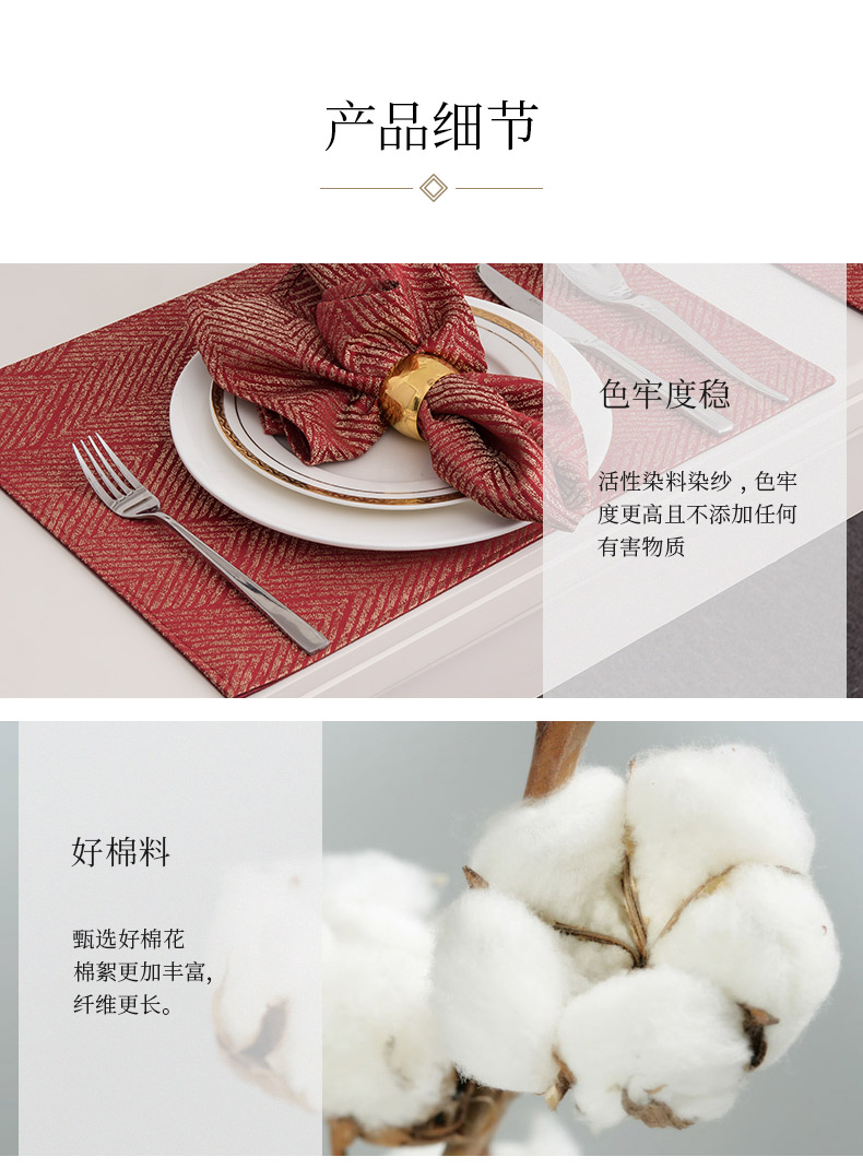 Khăn trải bàn miếng đệm placemat bảng mat cách Mỹ Placemats Tây mat bát mat món ăn vải nệm nhà Bắc Âu - Khăn trải bàn khăn trải bàn caro