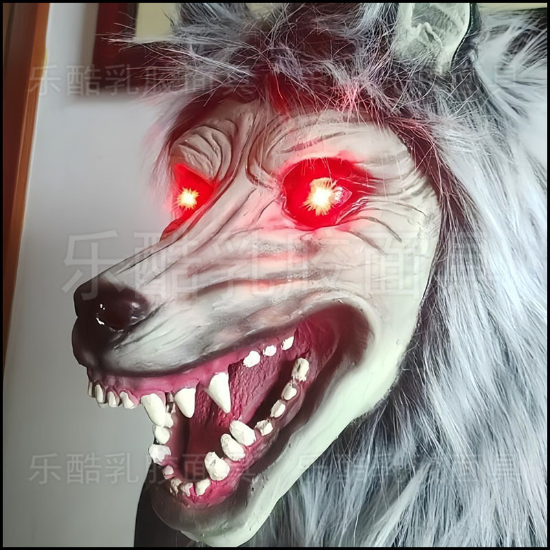 Halloween Horror Werewolf Mask Gloves Gray Wolf Headgear Carnival Haunted House Horror Performance Props Evil Wolf Claws Halloween Horror Werewolf Mask Gloves Gray Wolf Headgear Carnival Haunted House Horror Performance Props Evil Wolf Claws