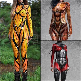 2026 новые товары хэллоуин плотно 3D цифровой печать взрослых женщин cosplay комбинезон [衣影视] производительность одежда