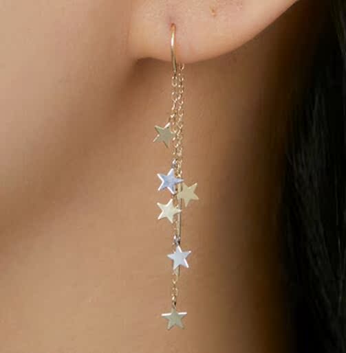 Boucles d oreilles pendantes FESTARIA BIJOU SOPHIA en Zircon naturel - Ref 3099893 Image 2