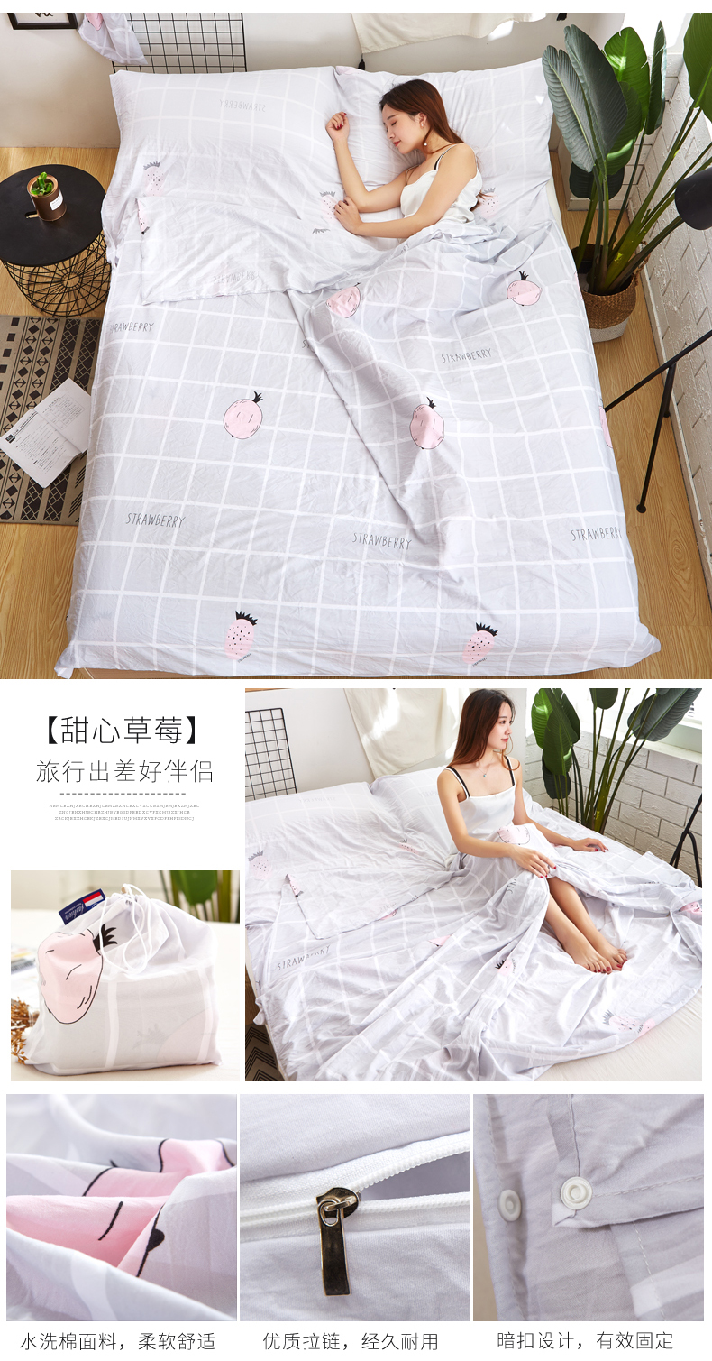 Ins rửa nước cotton khách sạn bẩn túi ngủ khách sạn chống bẩn duvet du lịch du lịch bụi-proof sheets đôi di động