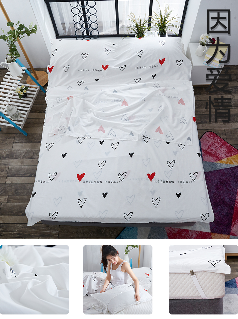 Bẩn túi ngủ bông cotton du lịch dành cho người lớn quilt cover sheets người khách sạn cầm tay khách sạn đôi nhà chống bẩn