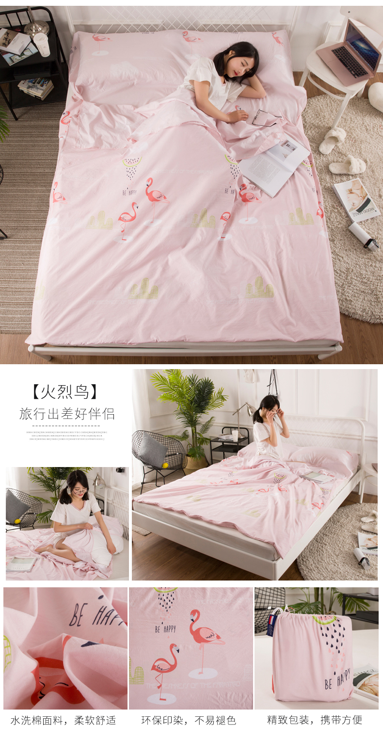 Ins rửa nước cotton khách sạn bẩn túi ngủ khách sạn chống bẩn duvet du lịch du lịch bụi-proof sheets đôi di động