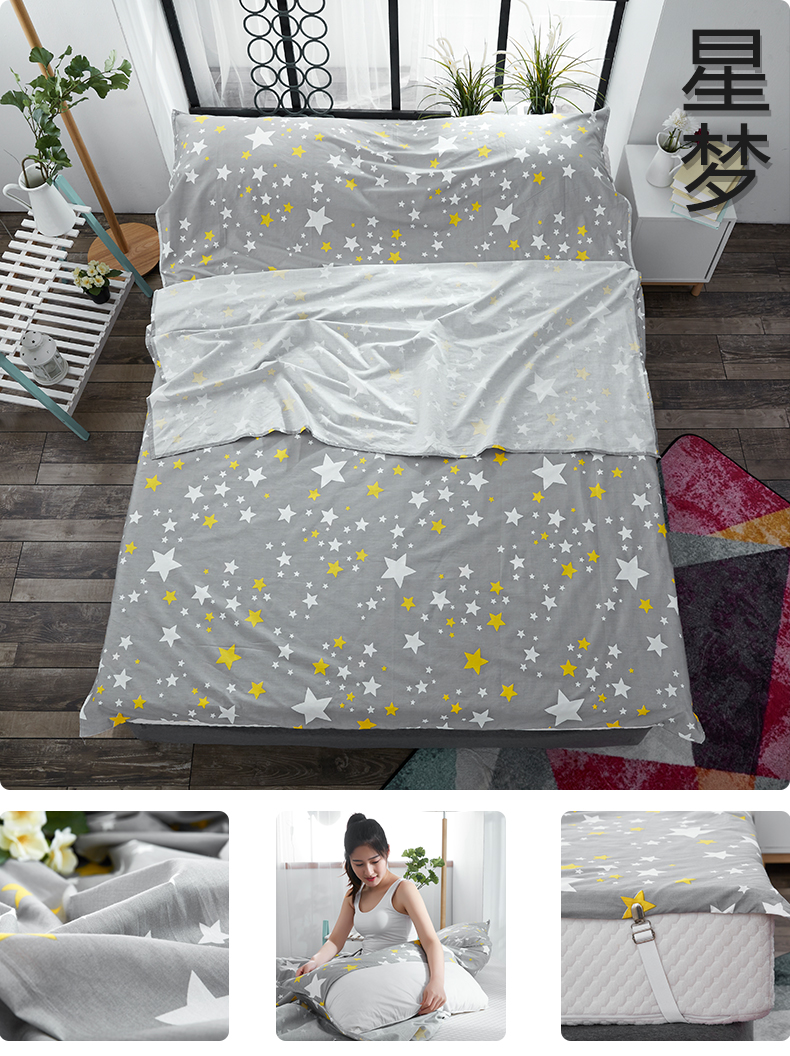 Bẩn túi ngủ bông cotton du lịch dành cho người lớn quilt cover sheets người khách sạn cầm tay khách sạn đôi nhà chống bẩn