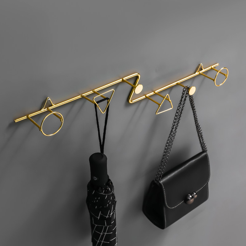 Hook into the door entrance wall key storage wall hanging decoration creative wrought iron luxury fitting room clothes shelf