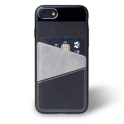 iPhone7plus手机壳防摔全包皮质放公交卡苹果