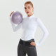 ເສື້ອຍືດກິລາຜູ້ຍິງ elastic tight slimming yoga top ແຫ້ງໄວ breathable ແລ່ນ zipper ເສື້ອຢືດແຂນຍາວດູໃບໄມ້ລົ່ນ