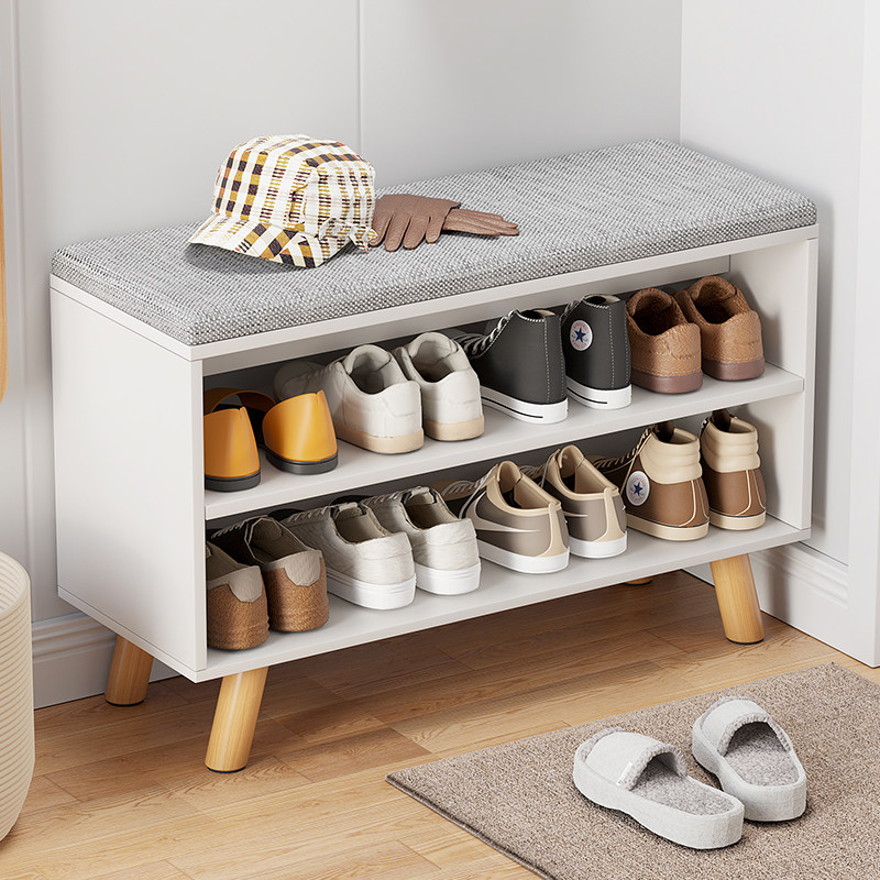 Changing Shoes Stool Home Doorway Soft Bag Cushions Shoes Cabinet Sitting Stool Integrated Wearing stool to door stool Sitting Style Changing Shoes stools