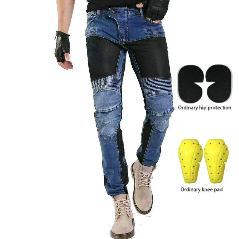 Motorcycle Riding Jeans Men's Motorcycle Pants Slim PK-719 Summer Breathable Mesh Pants Casual Men