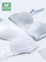 Underwear womens no steel ring thin section Japanese white college students high school girls bra gathered pair of breasts small bra summer