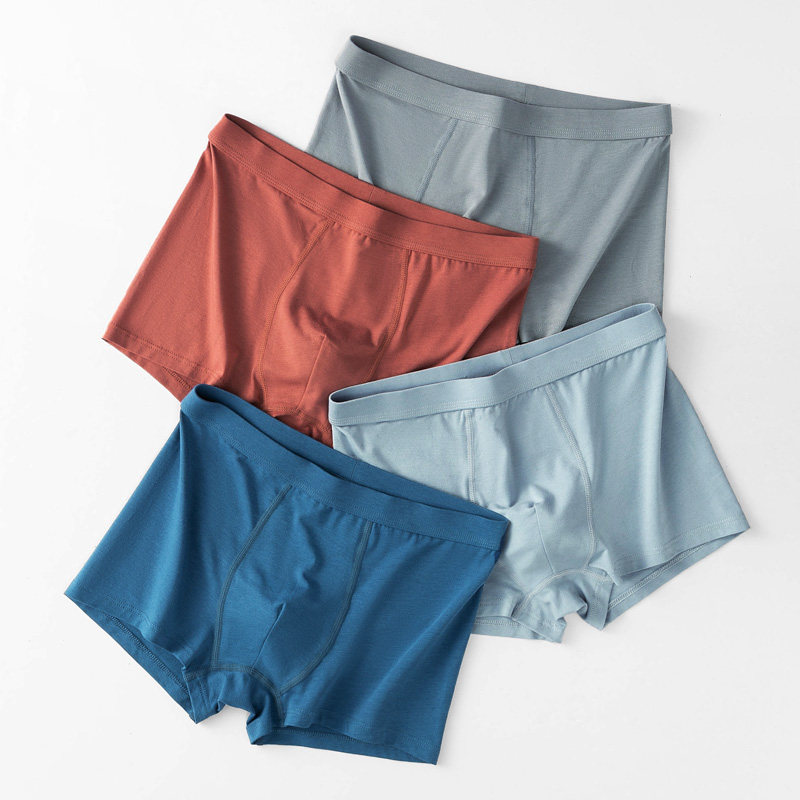 Men's Underwear Modal Cotton Boxer Pants Cotton Breathable Antibacterial Boys Pants Large Size Boxer Shorts Head Men's