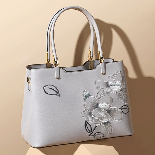 Вместительная и большая сумка через плечо, китайский стиль, с вышивкой, из натуральной кожи, подарок на день рождения