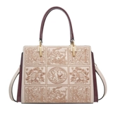 Барсетка на день матери, сумка через плечо, подарок на день рождения, коллекция 2023, из натуральной кожи, с вышивкой