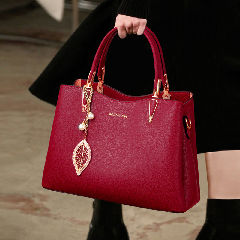 Women's Bag 2026 New Model Crossbody Mother's Day Gift for Mom Genuine Leather Handbag for Middle-Aged Women Large Tote Bag