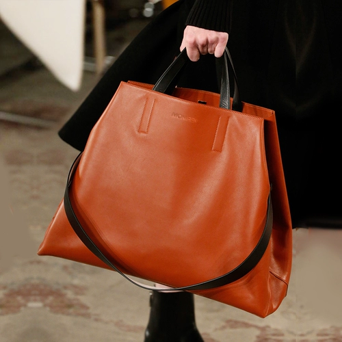 Сумка через плечо, вместительная и большая барсетка, из натуральной кожи