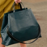 Сумка через плечо, вместительная и большая барсетка, из натуральной кожи