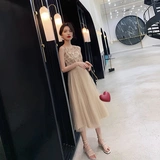 Элитное вечернее платье, цвета шампанского, коллекция 2021, подходит для подростков