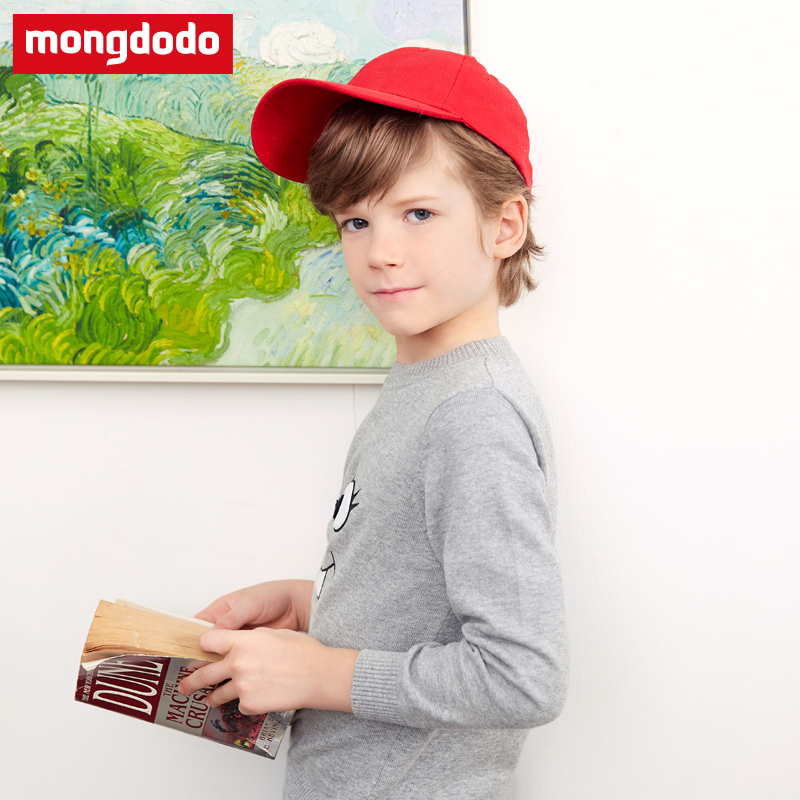 巴拉巴拉旗下 mongdodo 梦多多 纯棉 儿童针织衫 天猫优惠券折后¥39包邮(¥99-60)男、女童110~160码4色可选