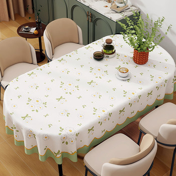 Oval table cloth waterproof and oil-proof no-wash Oval table cloth waterproof and oil-proof no-wash