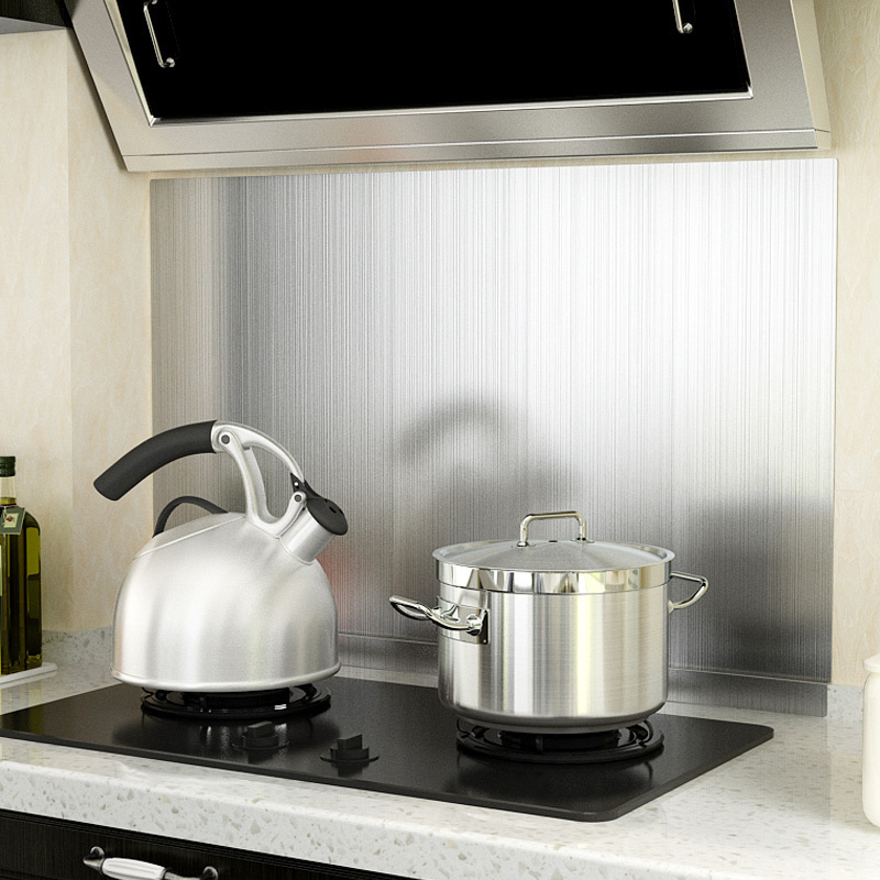 Kitchen Oil-Proof Baffle for Cooking, Anti-Splash Range Hood, Heat-Insulating and Oil-Blocking Board, Gas Stove High-Temperature Resistant Stainless Steel