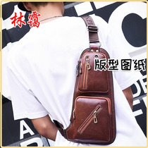 diy handmade leather goods and leather art production pattern drawings mens chest bag messenger bag backpack acrylic paper grid template