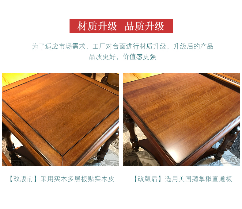 Bàn cà phê Mỹ Nước Mỹ retro gỗ rắn phòng khách bàn trà máy hình chữ nhật chức năng nâng bàn cà phê đồ nội thất cổ - Bàn trà bàn tiếp khách
