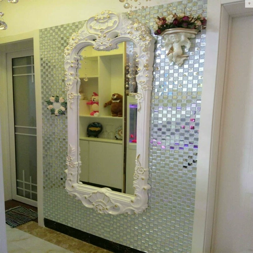 Стеклянная мозаика, самоклеющаяся головоломка на стену, зеркальный эффект