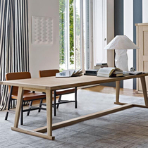 Nordic style solid wood study desk writing desk home simple living room large desk modern desktop long calligraphy table