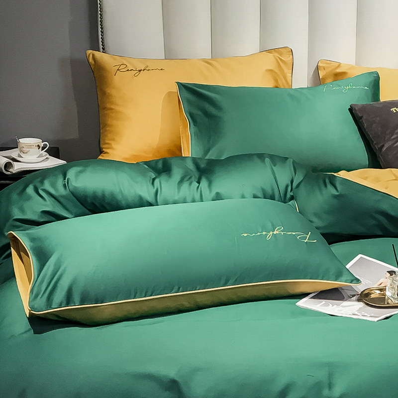 Наволочка из 100% хлопка, однотонная, 60 нитей, 48x74 см, пара