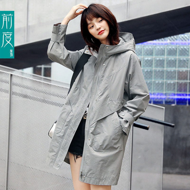 European Station 2026 Spring and Autumn New European Style Casual Workwear Trench Coat for Women, Mid-Length, Petite, Versatile, Plus-Size Jacket