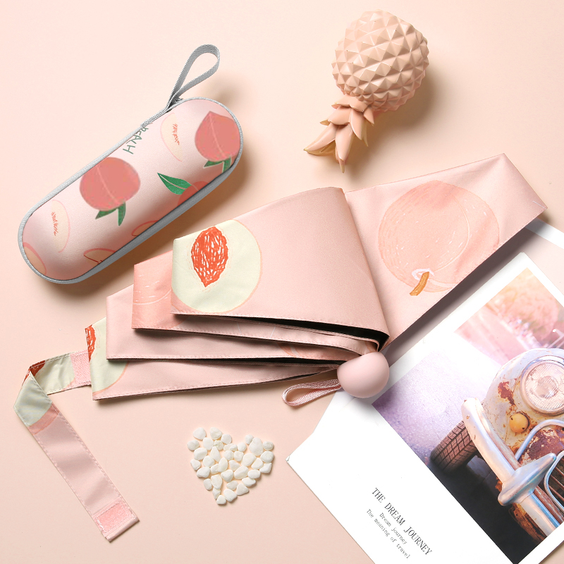 Mini parasol girl small parasol parasol bag UV parasol pocket UV parasol bag Umbrella female barometric Umbrella